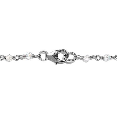 Aquamarine Beaded 15.00 ctw Necklace 20 Inches in Platinum Over Sterling Silver