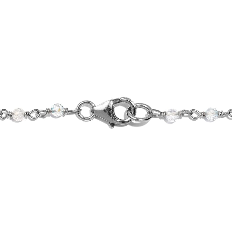 Aquamarine Beaded 15.00 ctw Necklace 20 Inches in Platinum Over Sterling Silver