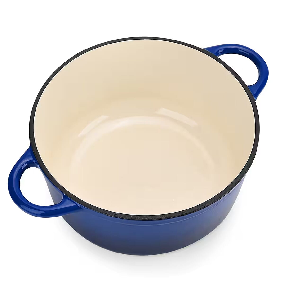 Blue Cast Iron 4 Liter Dutch Oven Pot with Lid image number 7