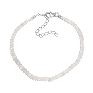 Rainbow Moonstone 15.00 ctw Bracelet in Platinum Over Sterling Silver (7.25-9.25In)
