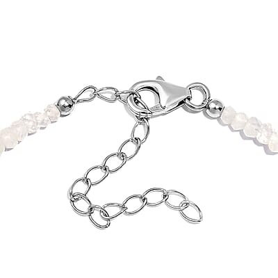 Rainbow Moonstone 15.00 ctw Bracelet in Platinum Over Sterling Silver (7.25-9.25In)