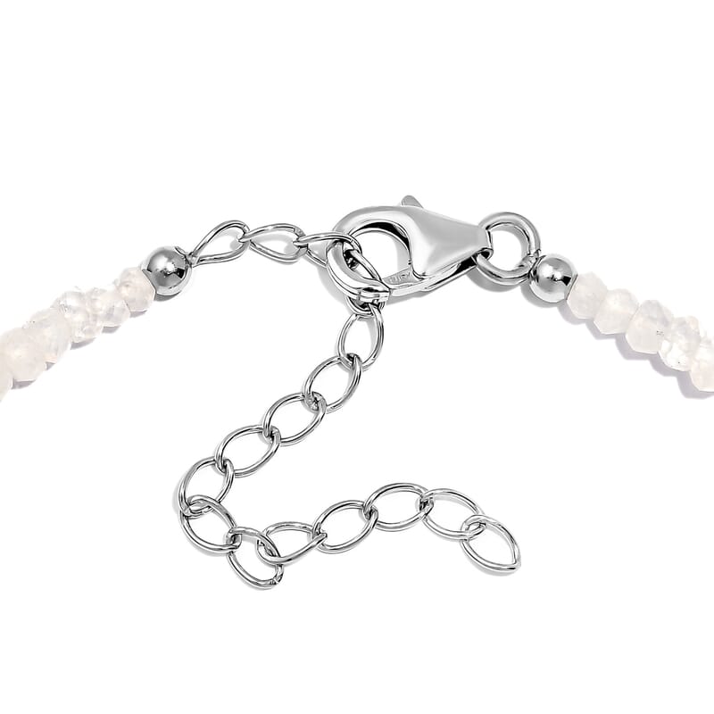 Rainbow Moonstone 15.00 ctw Bracelet in Platinum Over Sterling Silver (7.25-9.25In)