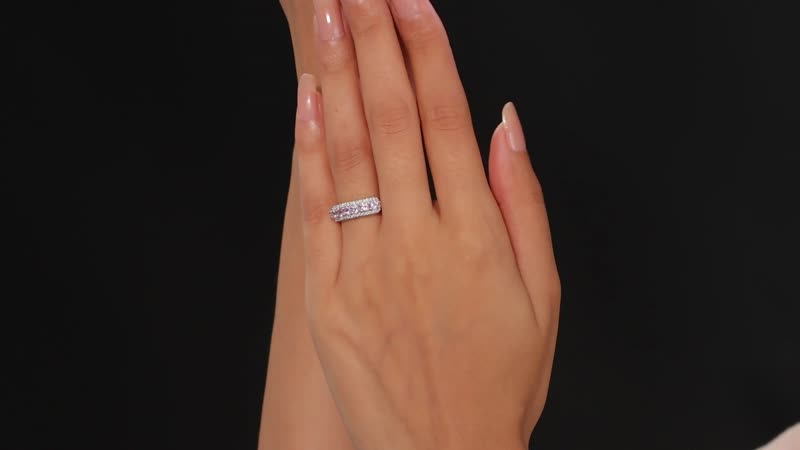Narsipatnam Pink Spinel, Moissanite Ring in 18K Vermeil RG Over Sterling Silver (Size 7.0) 1.25 ctw