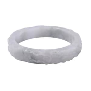 Natural Jade Carved Dragon Bangle Bracelet (7.50 In) 290.00 ctw