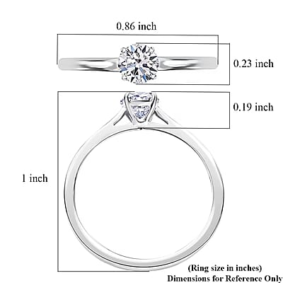 IGI Certified Luxuriant Lab Grown Diamond E-F VS 0.50 ctw Solitaire Ring in 10K White Gold (Size 10.0) (Del. in 10-15 Days)