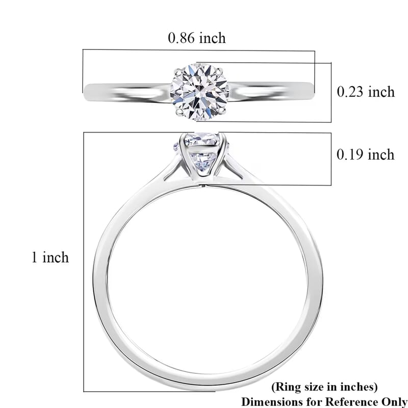 IGI Certified Luxuriant Lab Grown Diamond E-F VS 0.50 ctw Solitaire Ring in 10K White Gold (Size 10.0) (Del. in 10-15 Days)
