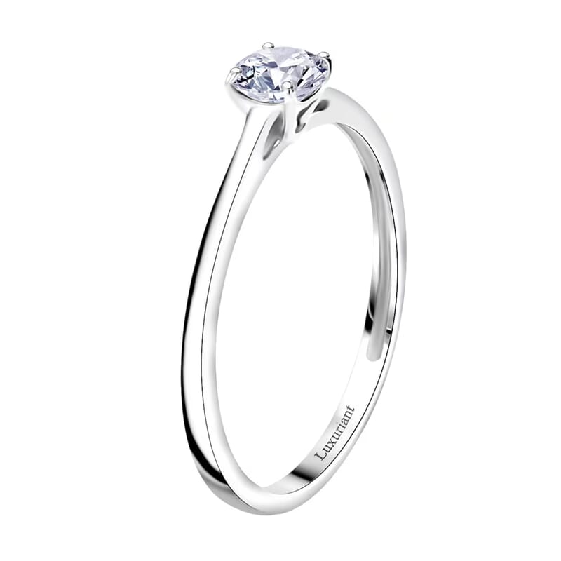 IGI Certified Luxuriant Lab Grown Diamond E-F VS 0.50 ctw Solitaire Ring in 10K White Gold (Size 10.0) (Del. in 10-15 Days)