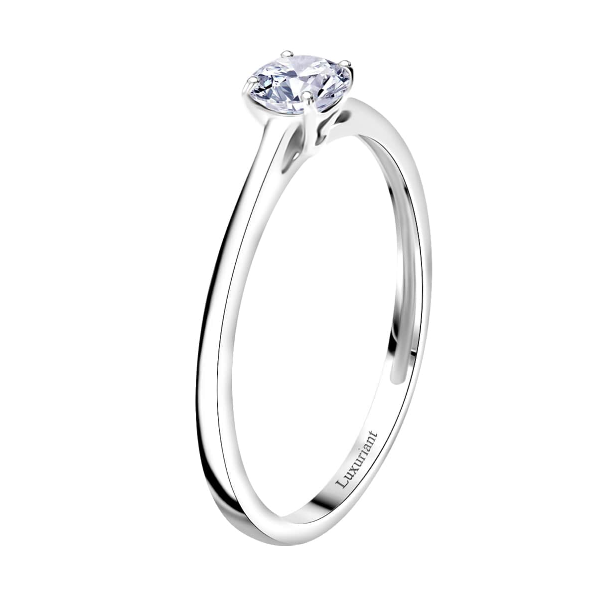 Luxuriant Lab Grown Diamond E-F VS 0.50 ctw Solitaire Ring in 10K White Gold (Size 5.0) (Del. in 10-15 Days) image number 3