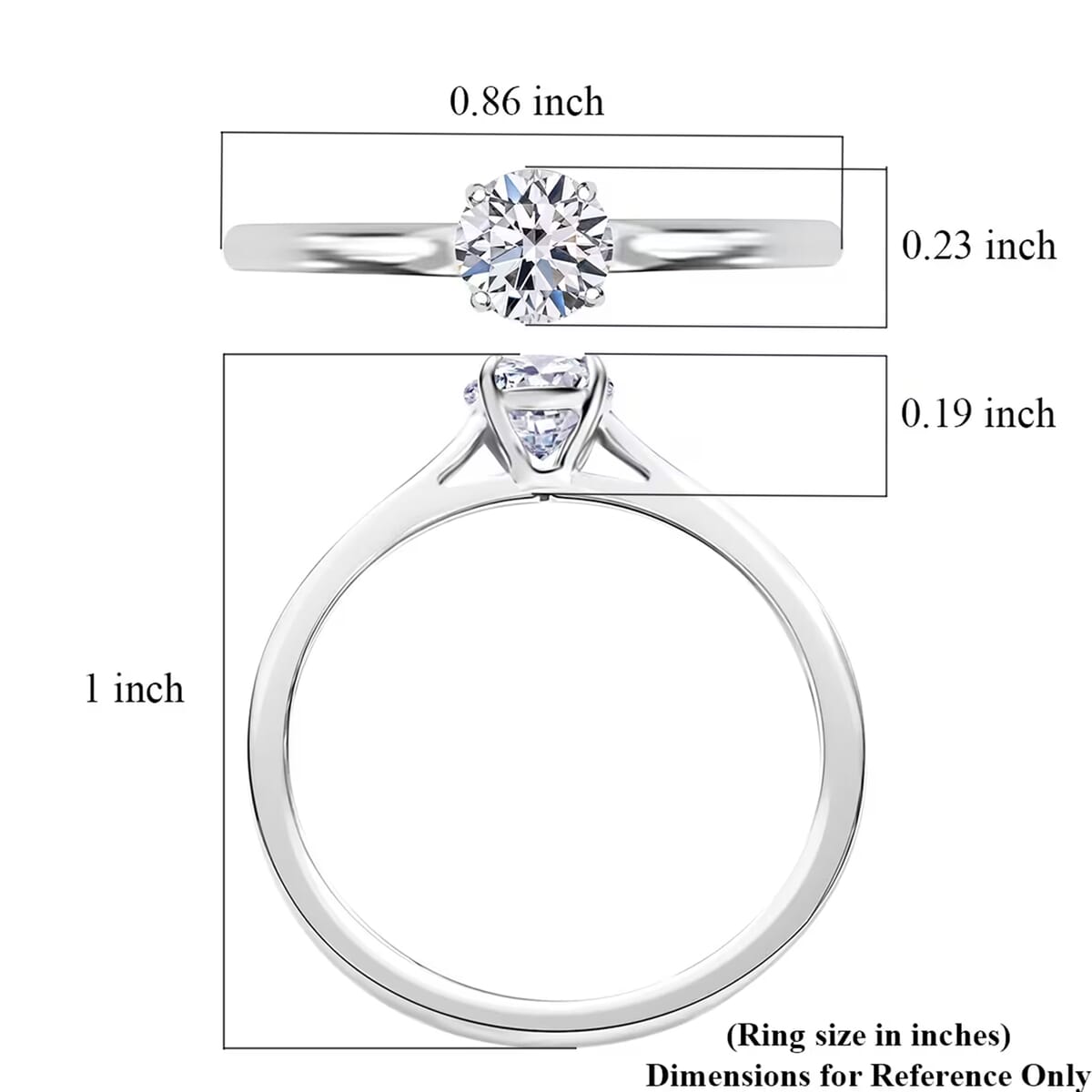 IGI Certified Luxuriant Lab Grown Diamond E-F VS 0.50 ctw Solitaire Ring in 10K White Gold (Size 6.5) (Del. in 10-15 Days) image number 8