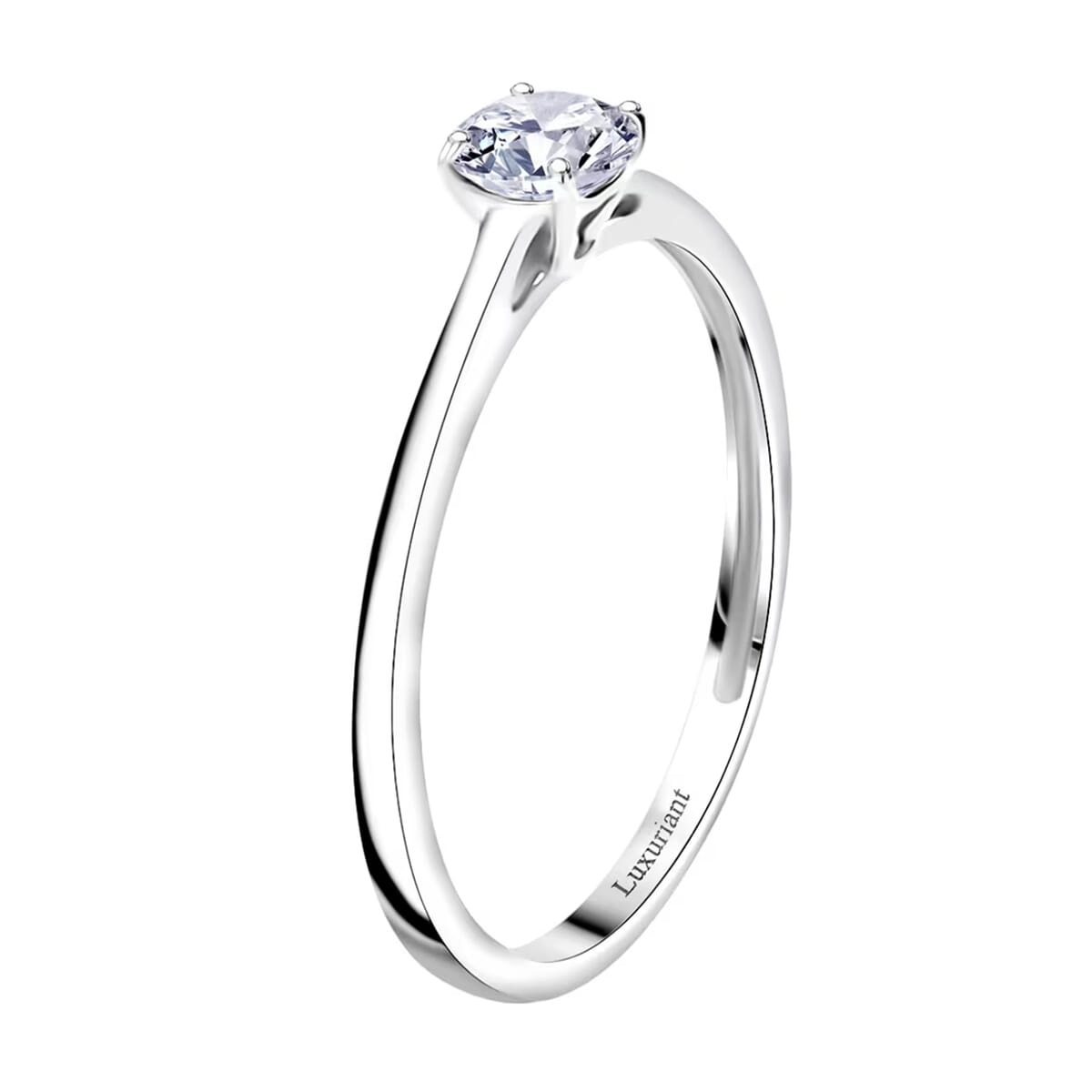 IGI Certified Luxuriant Lab Grown Diamond E-F VS 0.50 ctw Solitaire Ring in 10K White Gold (Size 8.5) (Del. in 10-15 Days) image number 9