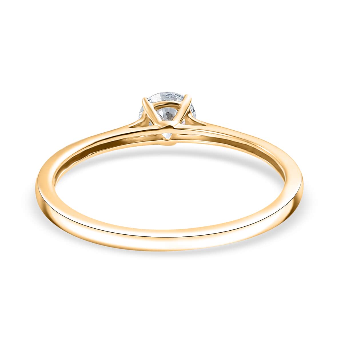 Luxuriant Lab Grown Diamond E-F VS 0.50 ctw Solitaire Ring in 10K Yellow Gold (Size 8.0) image number 4