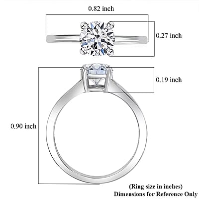 IGI Certified Luxuriant Lab Grown Diamond E-F VS 1.00 ctw Solitaire Ring in 10K White Gold (Size 10.0) (Del. in 10-15 Days)