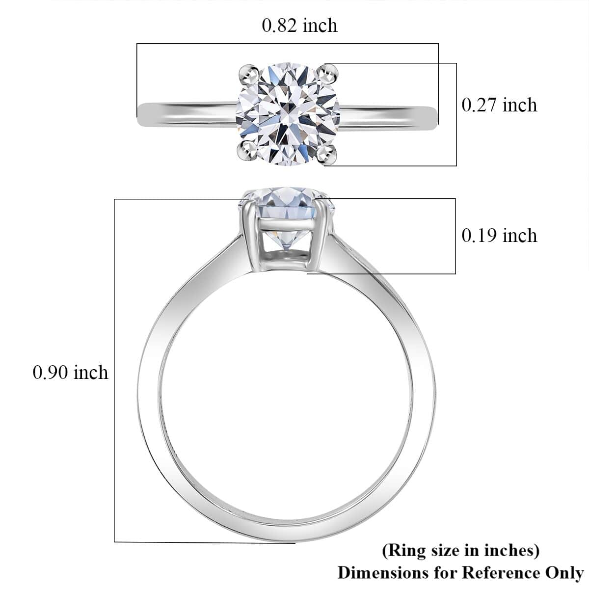 IGI Certified Luxuriant Lab Grown Diamond E-F VS 1.00 ctw Solitaire Ring in 10K White Gold (Size 5.0) (Del. in 10-15 Days) image number 5