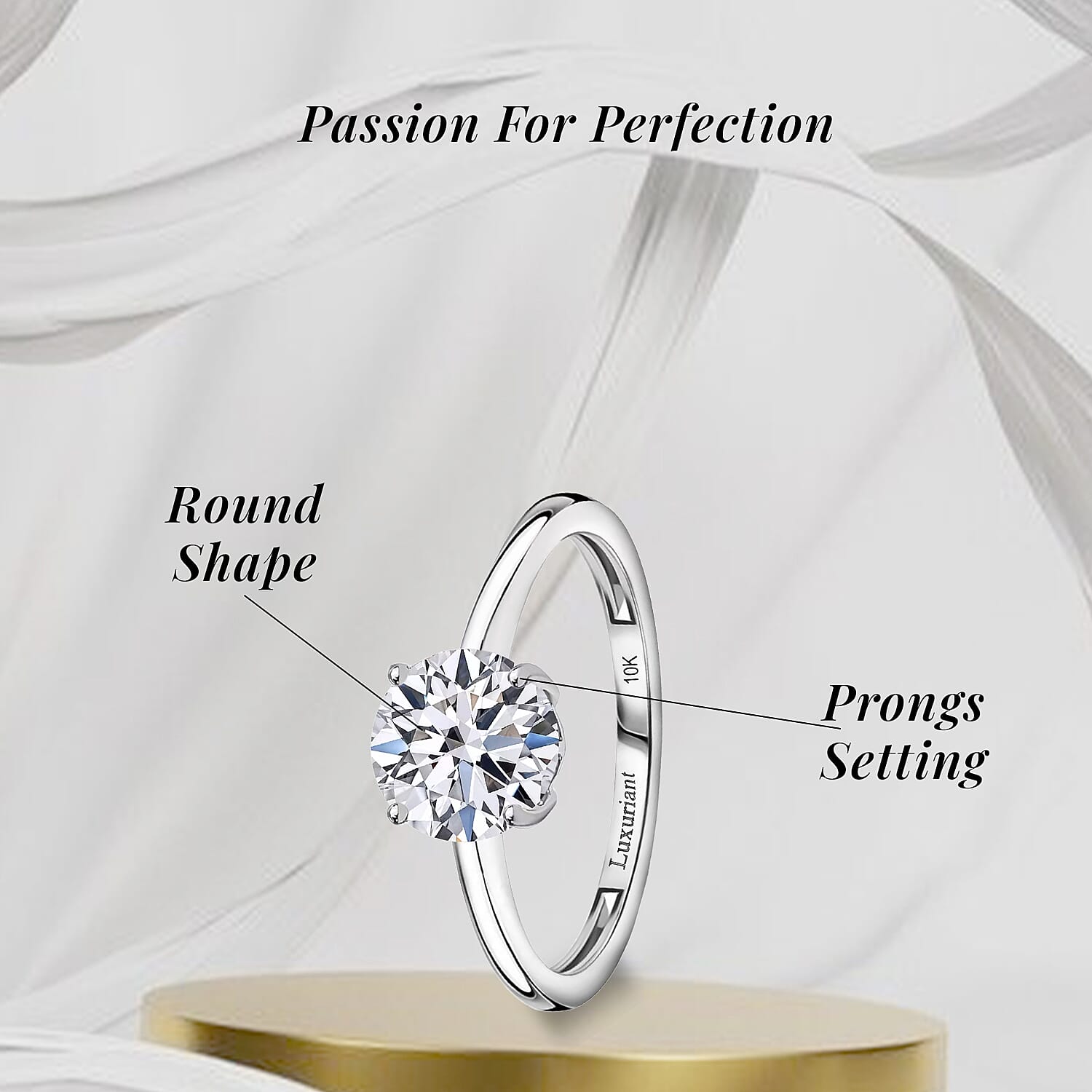 IGI Certified Luxuriant Lab Grown Diamond E-F VS 2.00 ctw Solitaire Ring in 10K White Gold (Size 10.0) (Del. in 10-15 Days)