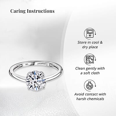 IGI Certified Luxuriant Lab Grown Diamond E-F VS 2.00 ctw Solitaire Ring in 10K White Gold (Size 10.0) (Del. in 10-15 Days)