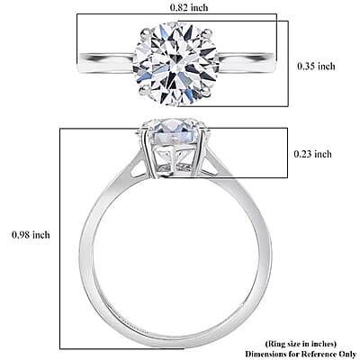 IGI Certified Luxuriant Lab Grown Diamond E-F VS 2.00 ctw Solitaire Ring in 10K White Gold (Size 10.0) (Del. in 10-15 Days)