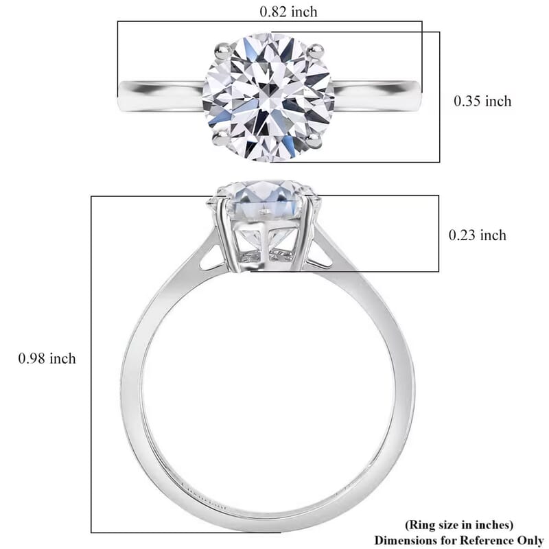 IGI Certified Luxuriant Lab Grown Diamond E-F VS 2.00 ctw Solitaire Ring in 10K White Gold (Size 10.0) (Del. in 10-15 Days)