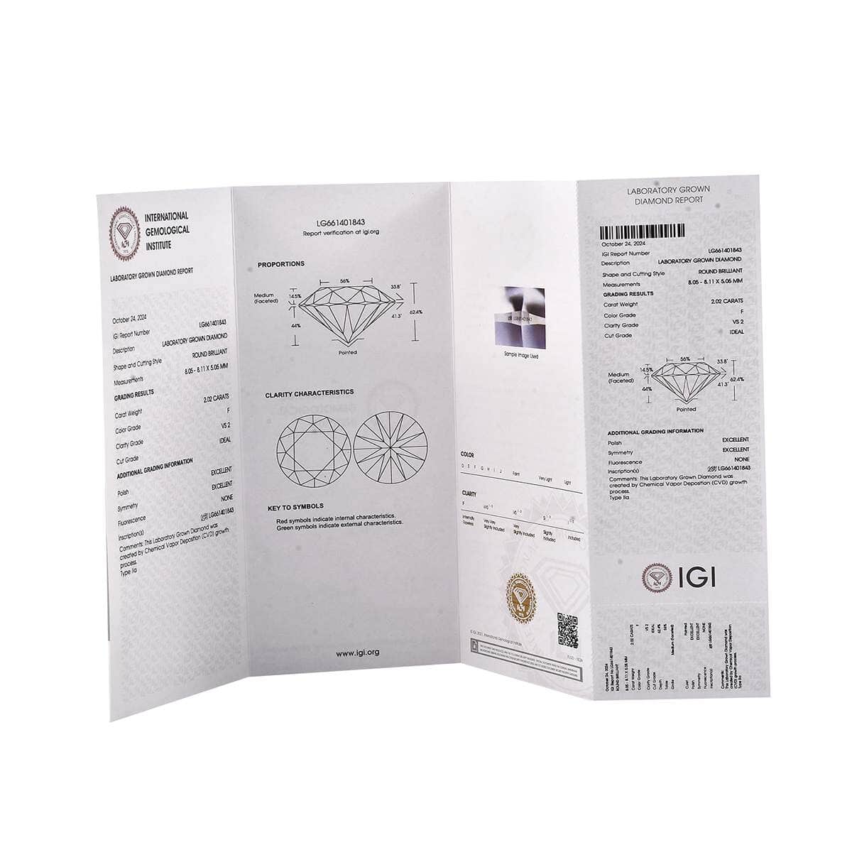 IGI Certified Luxuriant Lab Grown Diamond E-F VS 2.00 ctw Solitaire Ring in 10K White Gold (Size 6.0) image number 6