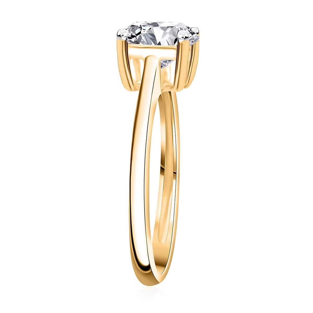 IGI Certified Luxuriant Lab Grown Diamond E-F VS 3.00 ctw Solitaire Ring in 10K Yellow Gold (Size 8.0) image number 8