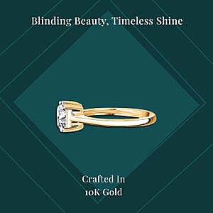 IGI Certified 10K Yellow Gold Luxuriant Lab Grown Diamond (E-F, VS) Solitaire Ring (Size 9.5) 3.00 ctw