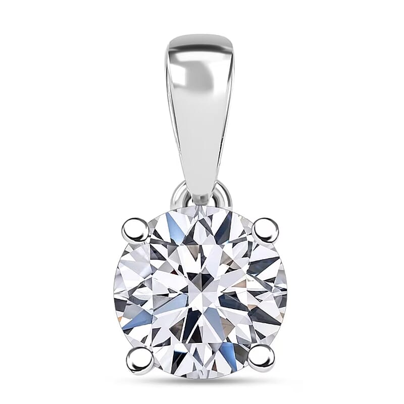 Luxuriant Lab Grown Diamond E-F VS 1.00 ctw Solitaire Pendant without Chain in 10K White Gold