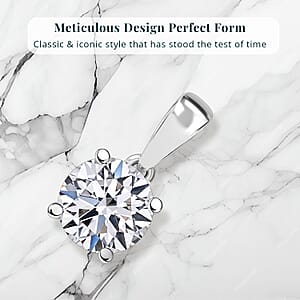 IGI Certified Luxuriant Lab Grown Diamond E-F VS 1.00 ctw Solitaire Pendant without Chain in 10K White Gold (Del. in 10-12 Days)