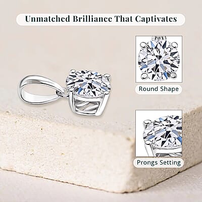 Luxuriant Lab Grown Diamond E-F VS 1.00 ctw Solitaire Pendant without Chain in 10K White Gold