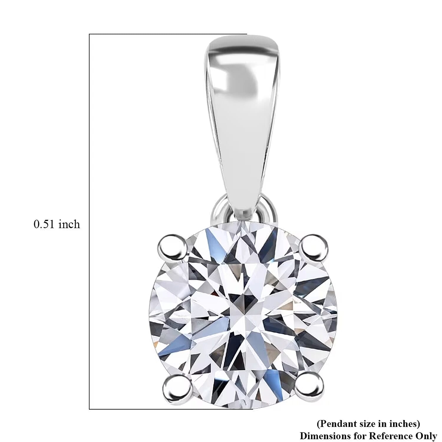 IGI Certified 10K White Gold Luxuriant Lab Grown Diamond (E-F, VS) Solitaire Pendant (Del. in 10-15 Days) 1.00 ctw