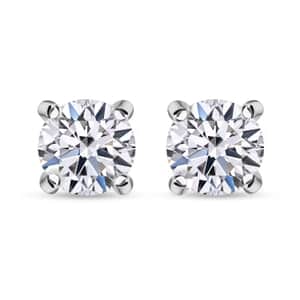 Luxuriant Lab Grown Diamond E-F VS 0.50 ctw Solitaire Stud Earrings in 10K White Gold (Del. in 10-15 Days)