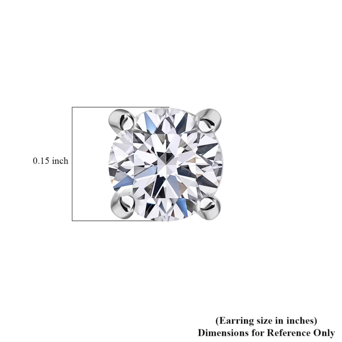 Luxuriant Lab Grown Diamond E-F VS 0.50 ctw Solitaire Stud Earrings in 10K White Gold (Del. in 10-15 Days) image number 9