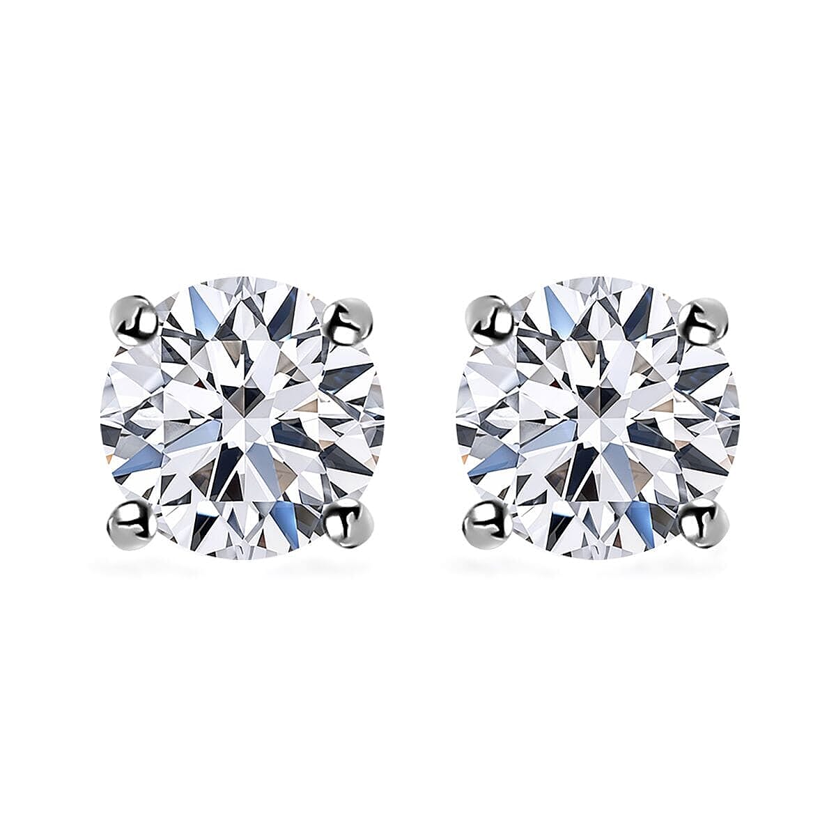 (Do Not Schedule For LS) IGI Certified Luxuriant Lab Grown Diamond E-F VS 1.00 ctw Solitaire Stud Earrings in 10K White Gold