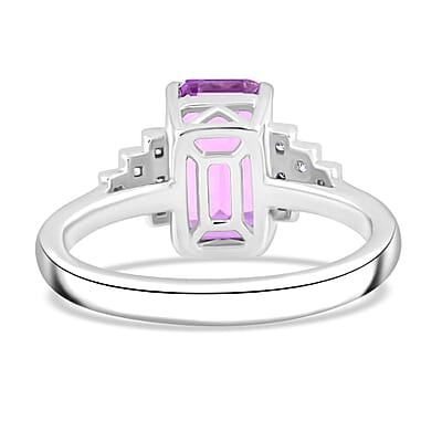 Certified & Appraised Rhapsody AAAA Patroke Kunzite and E-F VS Diamond 4.85 ctw Ring in 950 Platinum (Size 10.0) 6.60 Grams