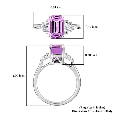 Certified & Appraised Rhapsody AAAA Patroke Kunzite and E-F VS Diamond 4.85 ctw Ring in 950 Platinum (Size 10.0) 6.60 Grams