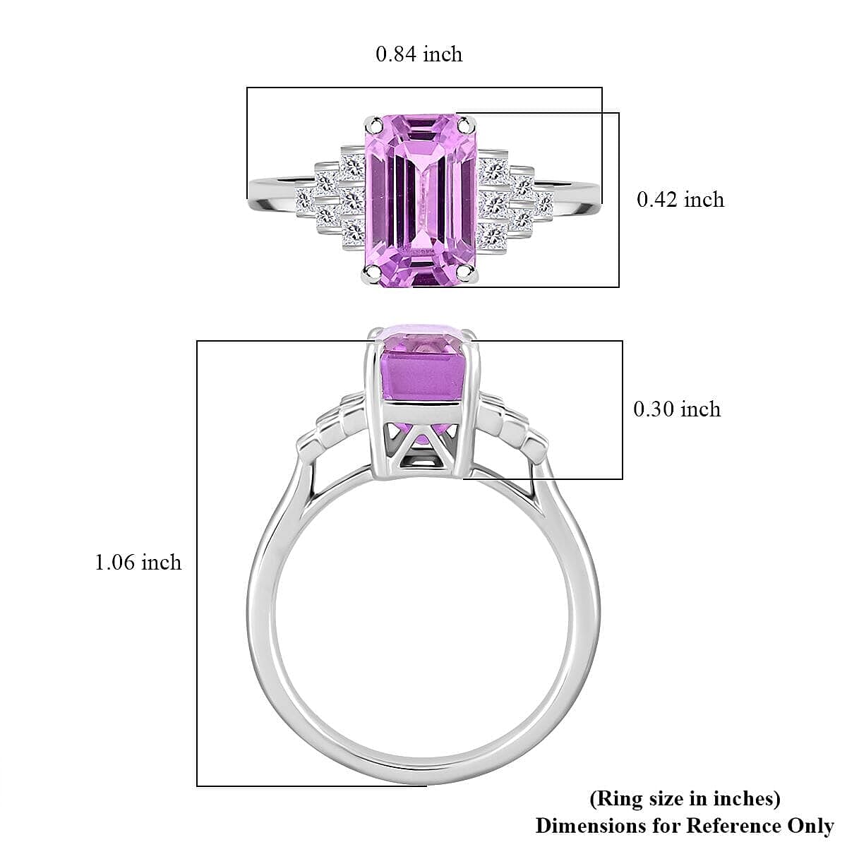 Certified & Appraised Rhapsody 950 Platinum AAAA Patroke Kunzite, Diamond (E-F, VS) (0.30 cts) Ring (Size 6.5) (6.60 g) 4.85 ctw image number 5