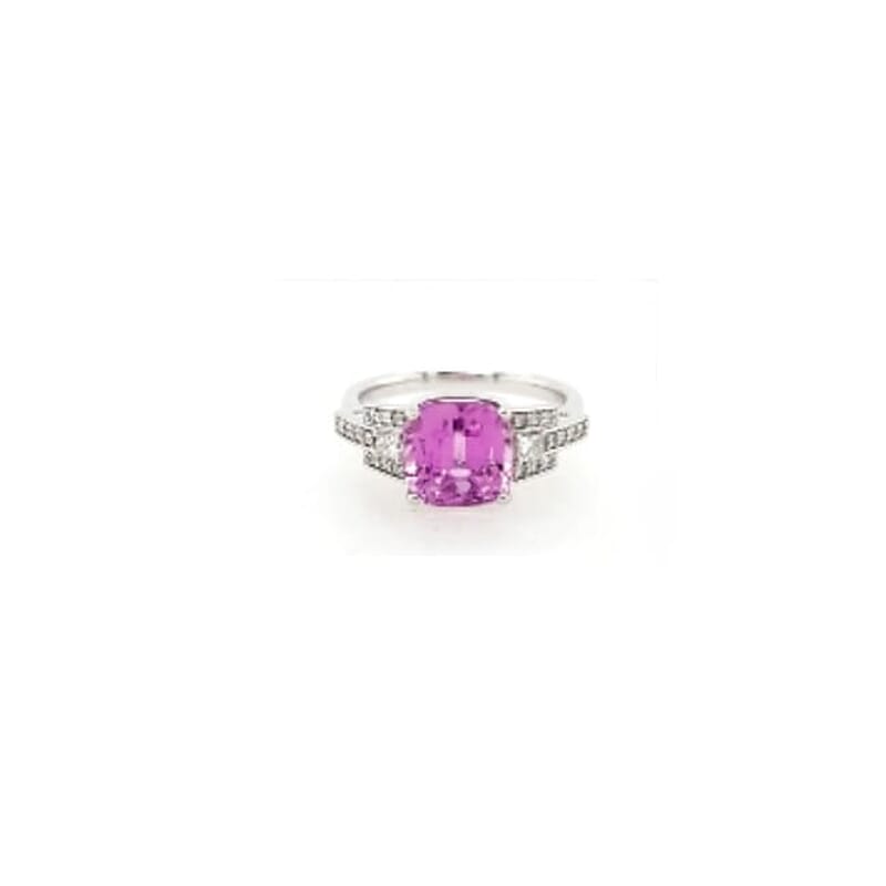 Certified & Appraised Rhapsody AAAA Patroke Kunzite and E-F VS Diamond 6.25 ctw Ring in 950 Platinum (Size 10.0) 8.10 Grams