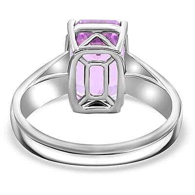 Certified & Appraised Rhapsody 950 Platinum AAAA Patroke Kunzite, Diamond (E-F, VS) (0.31 cts) Ring (Size 12.0) (8.20 g) 6.75 ctw