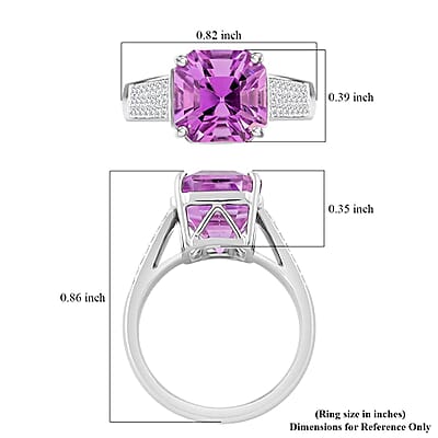 Certified & Appraised Rhapsody AAAA Patroke Kunzite and E-F VS Diamond 6.70 ctw Ring in 950 Platinum (Size 10.0) 8 Grams