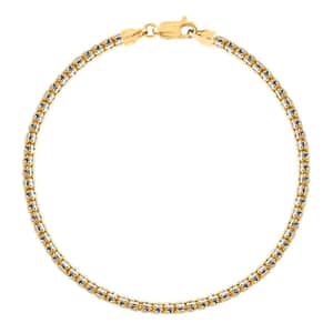 3mm Ice Chain Bracelet in 10K Yellow and White Gold (9.00 In) 7.30 Grams