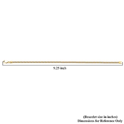 3mm Ice Chain Bracelet in 10K Yellow and White Gold (9.00 In) 7.30 Grams