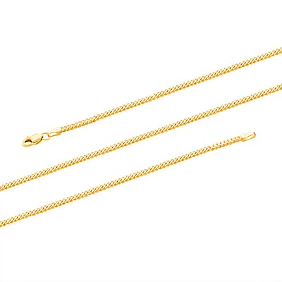 Italian 1.80mm Franco Necklace in 10K Yellow Gold 3.75 Grams 22 Inches