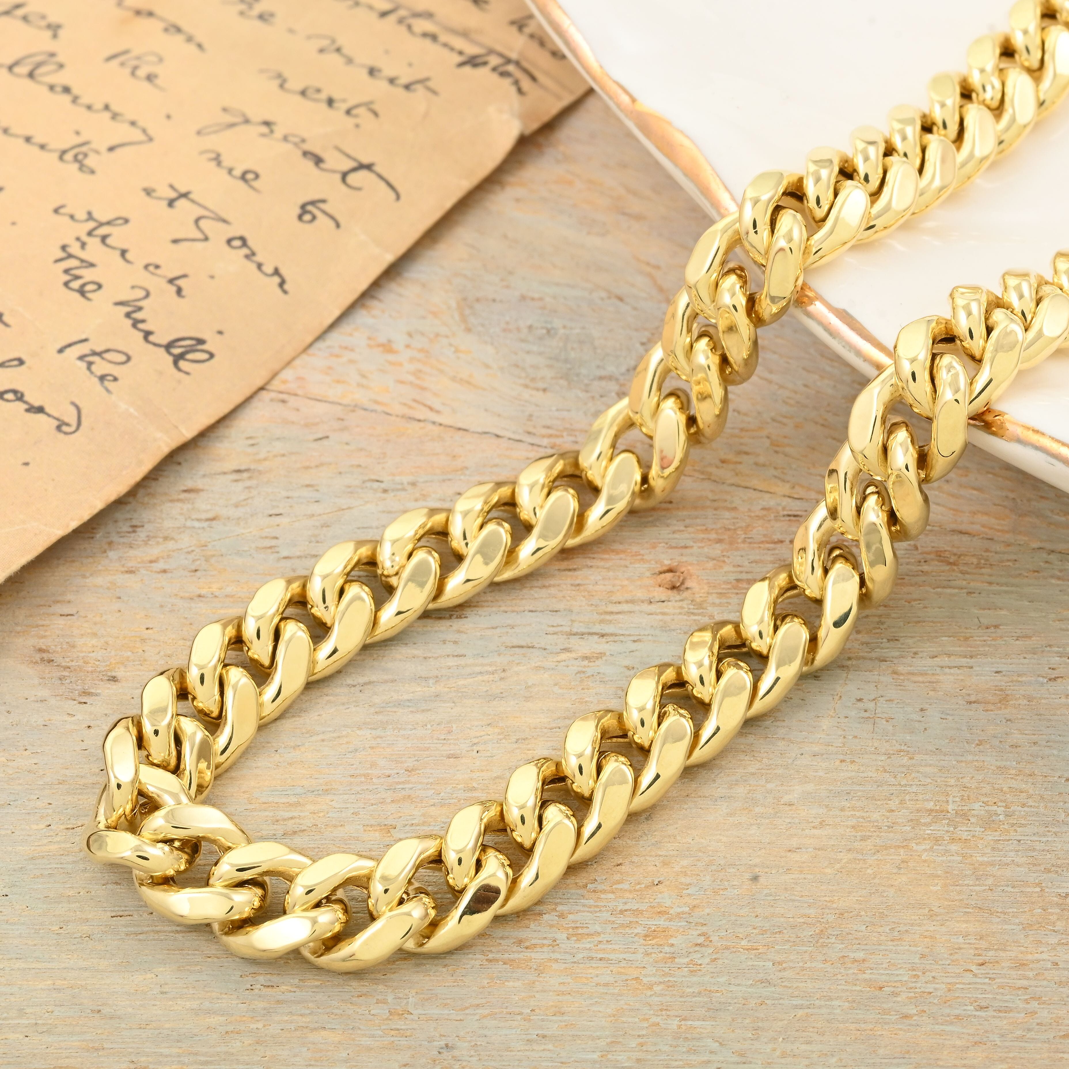 Italian 3.70mm Miami Necklace in 10K Yellow Gold 20 Inches 7.45 Grams