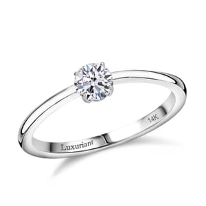 Luxuriant Lab Grown Diamond E-F VS 0.50 ctw Solitaire Ring in 14K White Gold (Size 10.0) (Del. in 10-15 Days)