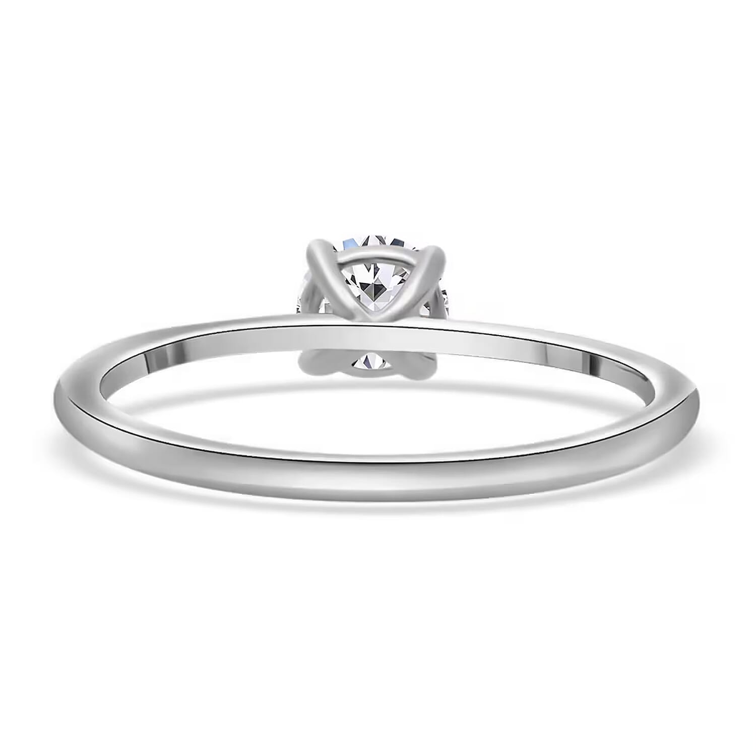 Luxuriant Lab Grown Diamond E-F VS 0.50 ctw Solitaire Ring in 14K White Gold (Size 10.0) (Del. in 10-15 Days)