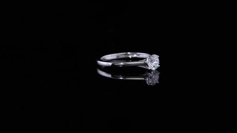 14K White Gold Luxuriant Lab Grown Diamond (E-F, VS) Solitaire Ring (Size 10.0) (Del. in 10-15 Days) 0.50 ctw