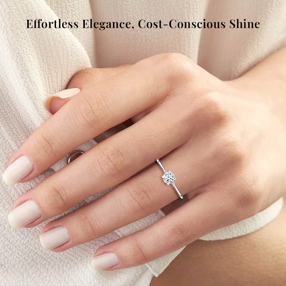 Luxuriant Lab Grown Diamond E-F VS 0.50 ctw Solitaire Ring in 14K White Gold (Size 8.0) (Del. in 10-15 Days) image number 1