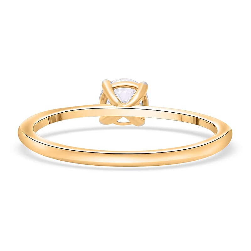Luxuriant Lab Grown Diamond E-F VS 0.50 ctw Solitaire Ring in 14K Yellow Gold (Size 7.0)