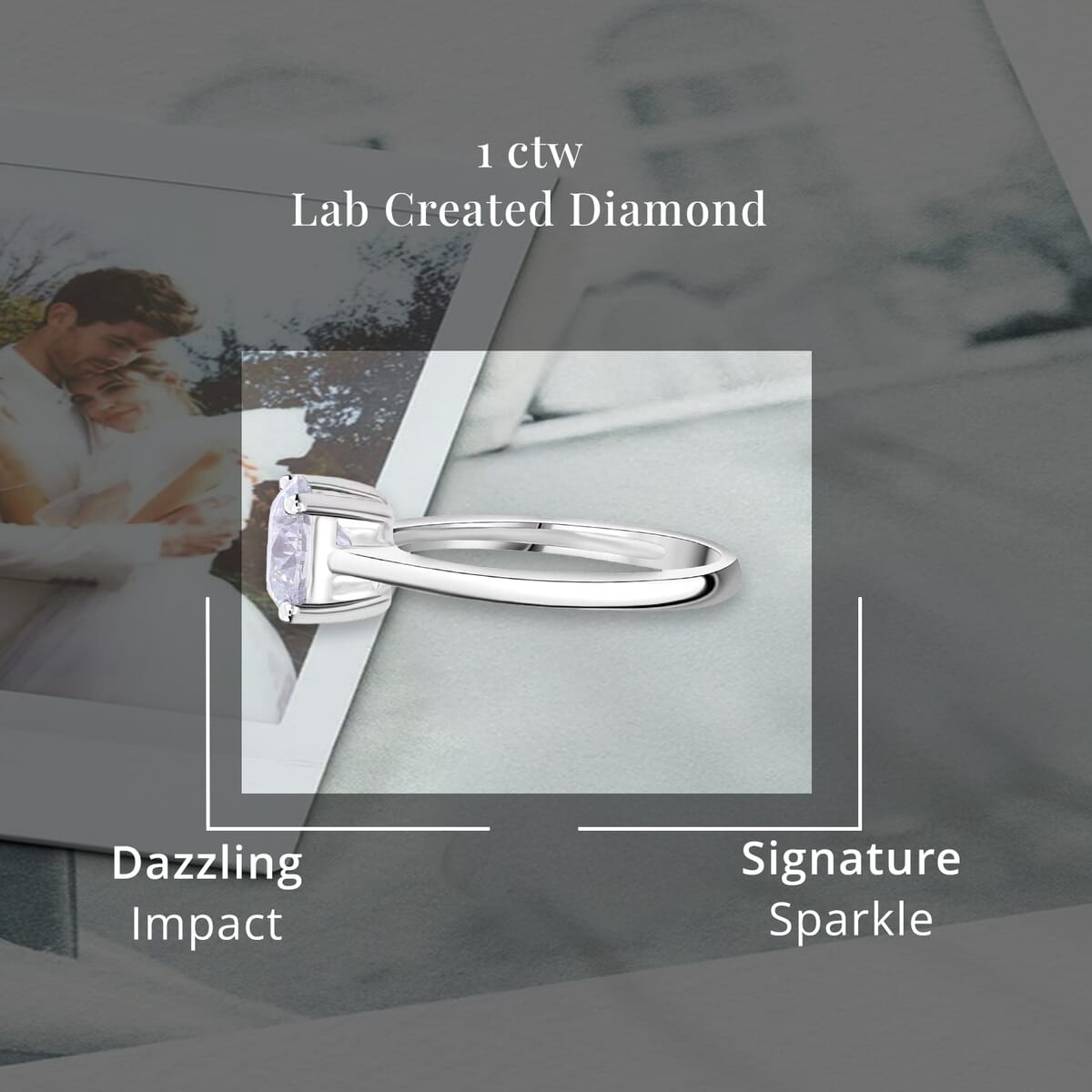 IGI Certified Luxuriant Lab Grown Diamond E-F VS 1.00 ctw Solitaire Ring in 14K White Gold (Size 5.0) (Del. in 10-15 Days) image number 4