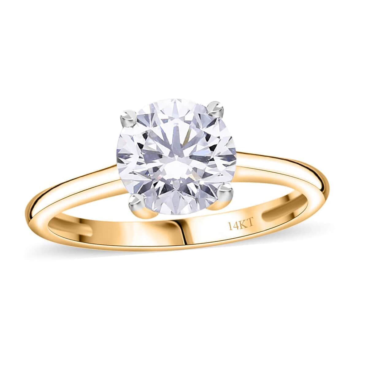 IGI Certified Luxuriant Lab Grown Diamond E-F VS 1.00 ctw Solitaire Ring in 14K Yellow Gold (Size 10.0) (Del. in 10-15 Days) image number 0