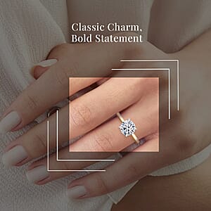 IGI Certified Luxuriant Lab Grown Diamond (E-F, VS) Solitaire Ring in 14K Yellow Gold 1.00 ctw (Size 10.0)