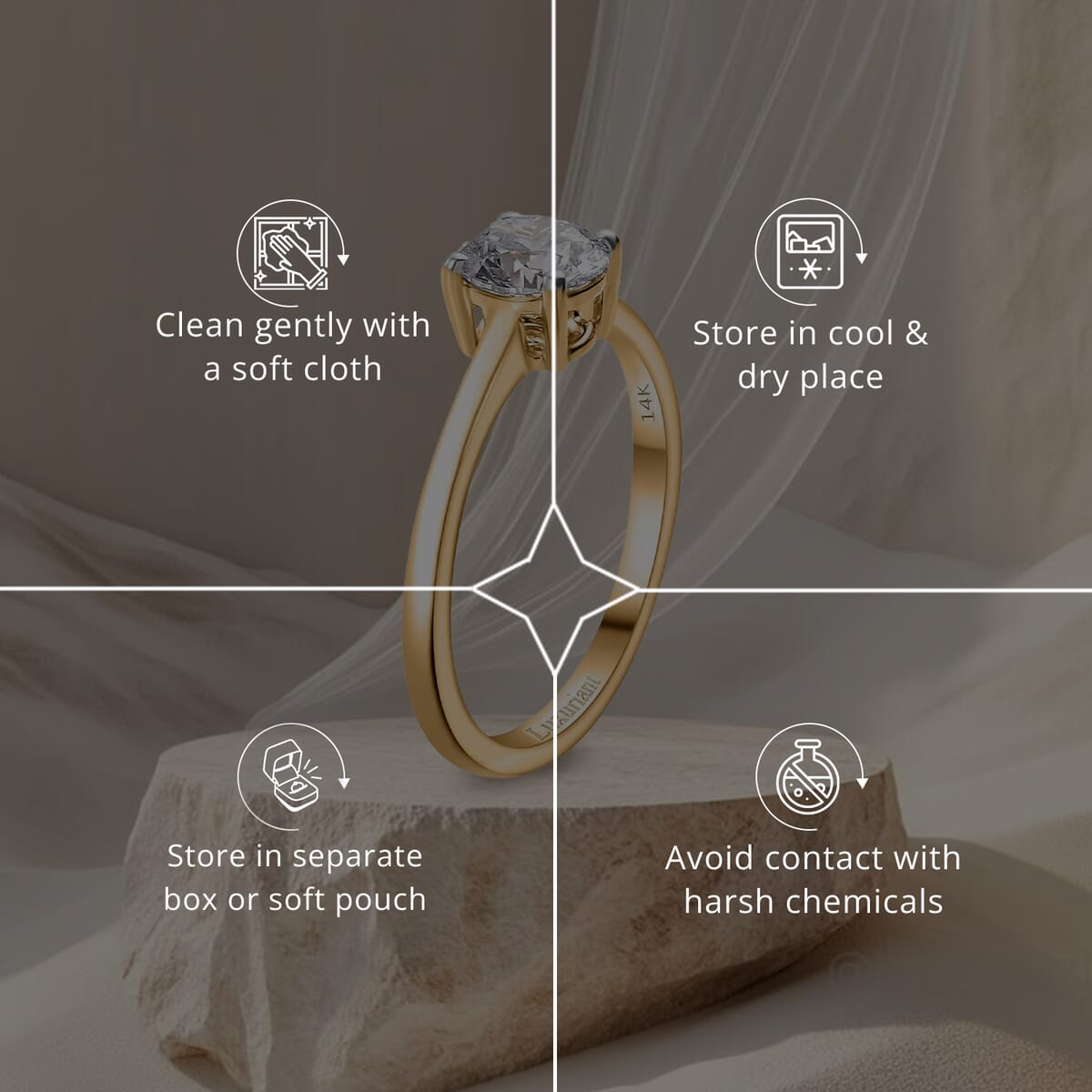 IGI Certified Luxuriant Lab Grown Diamond E-F VS 1.00 ctw Solitaire Ring in 14K Yellow Gold (Size 11.5) (Del. in 10-15 Days) image number 6